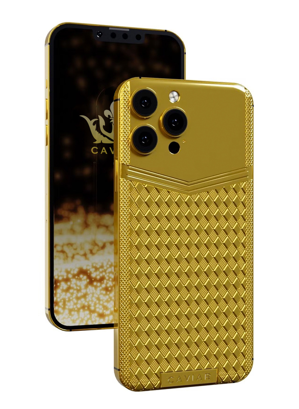 Caviar Luxury 24K Gold Customized iPhone 14 Pro Max Limited Edition 128 GB , UAE Version